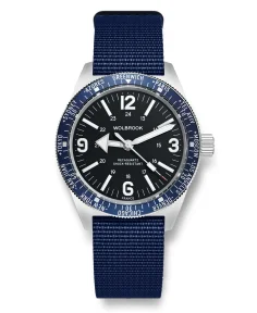 Wolbrook Skindiver WT Mecaquartz Blue, Black & Steel