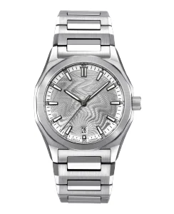 Circula Watches Facet 38 Guilloche LE Steel Strap with Extension Folding Clasp