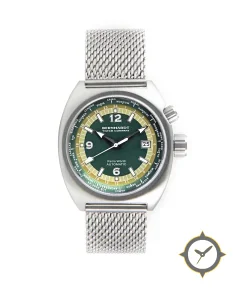 Retro World Timer - Green Dial