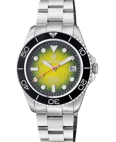 Bernhardt Watch Pro Diver 200 — Green Hydraulic Embossed
