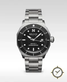 Bruvik Fjord Hydracapsule® Steel Black Steel Bracelet