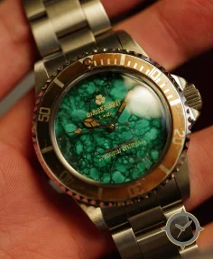 Katabami Watch Japan The Diver "CRAZY Malachite"