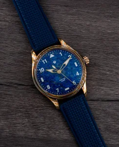 Wicked Watch Co. Anniversary Flieger Mokume Gane & Lapis