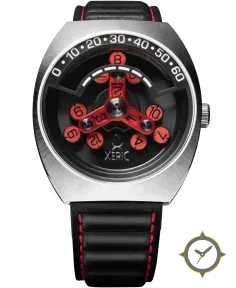 Scrambler Automatic Wandering Hour Silver Black Red
