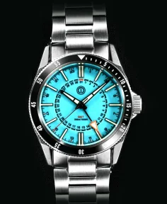 MMI Watches TURRET 300M DIVER GMT - ICE BLUE MODEL: TRG-03B (BRACELET)
