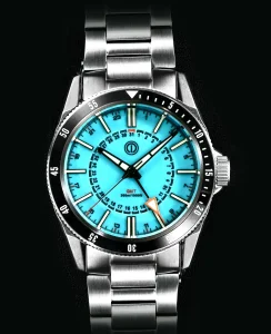 MMI Watches TURRET 300M DIVER GMT - ICE BLUE MODEL: TRG-03B (BRACELET)