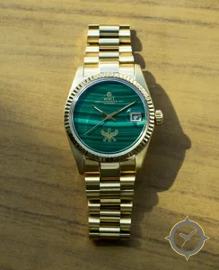 WMT Watches Cabochon – Malachite Stone Falcon Gold Plating Edition