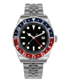 San Martin SAN-MARTIN-WATCHES-SN005-GMT-4 Matte Black Without Logo