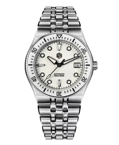 San Martin SN0148-GB2 White Dial White Bezel Insert