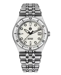 San Martin SN0148-GB2 White Dial White Bezel Insert