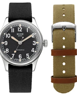 Kuoe OLD SMITH 90-002 Automatic, Black Dial with Swiss Super-LumiNova