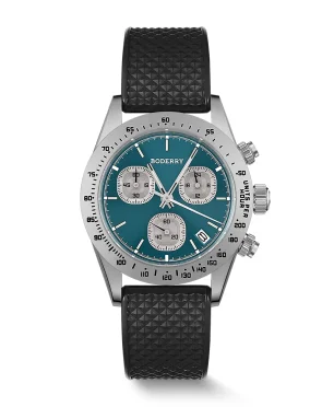 Boderry GOLDACE 100M WR Titanium Mecha-Quartz Chronograph Watch Blue