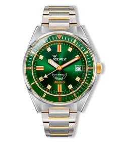 Squale Matic S Green Two Tone Bracelet
