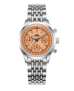 MMI Watches HERITAGE 38 CHRONOGRAPH VINTAGE SALMON MODEL: HTC-05 (ESTIMATED DELIVERY AUGUST 2026)