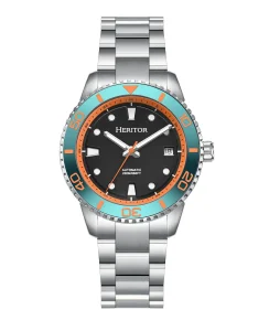 Heritor Watches Heritor Automatic Bexley Stainless Steel-Band Watch Aqua/Black