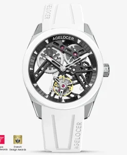 Agelocer Original Tourbillon Series Skeleton Manual Winding Mechanical - Ceramic Bezel Edition