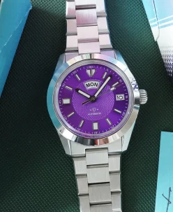 Alexander James Watches A5 Legacy X Purple Sunburst with Guilloche