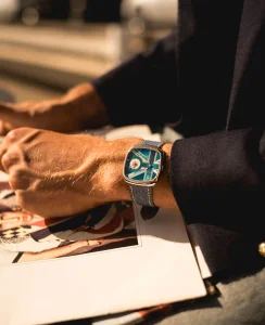 Dennison ALD Dual Time “Carnaby Blue” Time+Tide Studio Edition Blue Denim Strap