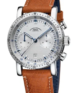 Mühle Glashütte Teutonia Sport I Clous de Paris with leather strap