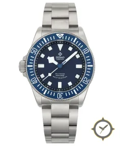 IXDAO Titanium Automatic Dive Watch Blue Dial Full Scale Bezel
