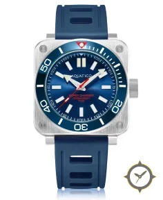 Aquatico Steel Man Blue Dial Ceramic Bezel Watch (SWISS MADE Sellita sw200-1) NO DATE