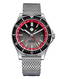 San Martin SN0119-G Gradient Gray Mesh Bracelet