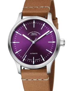 Mühle Glashütte Panova Violet with Leather strap