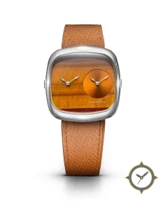 Tiger Eye & Gold Sunray In Steel