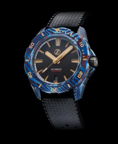 Zelos Swordfish Blue Ti-Damascus 'Black Sand'