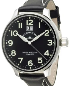 Zeno-Watch Basel Super Oversized pilot watch with big date, stainless steel