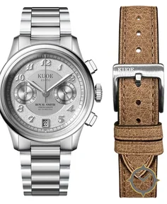 ROYAL SMITH 90-012 Automatic Chronograph, Silver with Breguet Numerals