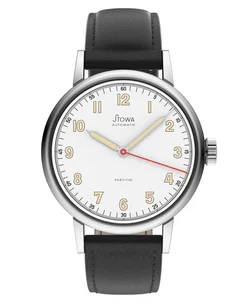 Stowa Partitio Classic white with red seconds hand