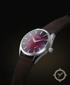 Argos Watch Co Olympus Carmine Red Silver Leather