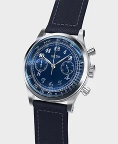 Time This 1940S Vintage Style Chronograph Blue