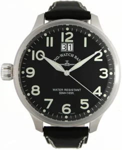 Zeno-Watch Basel Super Oversized pilot watch with big date, lefthander