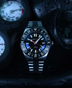 Aquatico Sea Recon GMT Tritium Black Dial