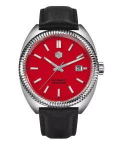 San Martin SN069-G Red Leather Strap