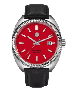 San Martin SN069-G Red Leather Strap