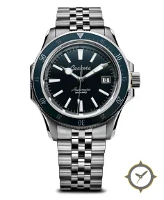 Geckota Sea-Hunter Dive Watch With Blue Bezel