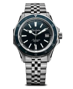 Geckota Sea-Hunter Dive Watch With Blue Bezel