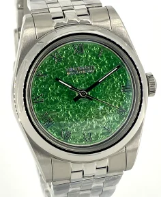 Cincinnati Watch Company Green Enamel over Hammered Finish