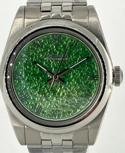 Cincinnati Watch Company Green Enamel over Hammered Finish