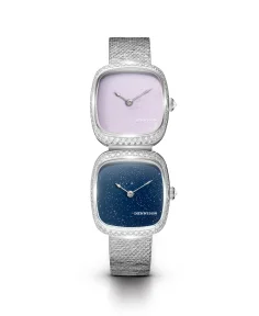 Dennison Dual Time Mini Pink Malaysian Jade & Aventurine Diamonds