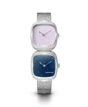 Dennison Dual Time Mini Pink Malaysian Jade & Aventurine Diamonds
