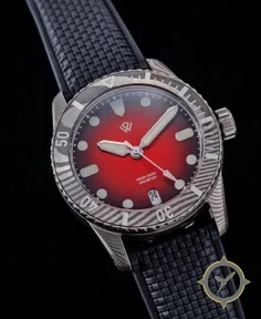 Wicked Watch Co. Pearl Diver Date Damascus Steel
