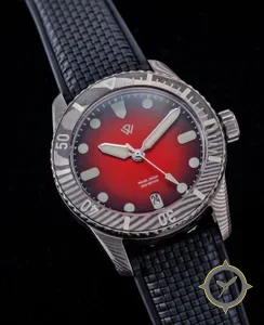 Wicked Watch Co. Pearl Diver Date Damascus Steel
