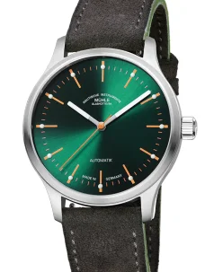 Mühle Glashütte Panova Green with anthrazite suede strap