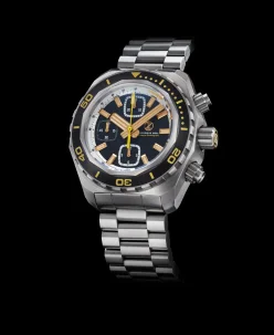 Zelos Hammerhead Chrono 1000m Diver SS Black Sand