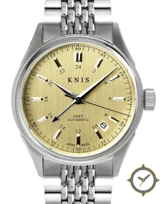 KNIS Kyoto Classic GMT Automatic Silver Rice Beads Bracelet (KN008-SVRC)