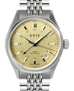 KNIS Kyoto Classic GMT Automatic Champagne Gold Rice Beads Bracelet (KN008-SGRC)